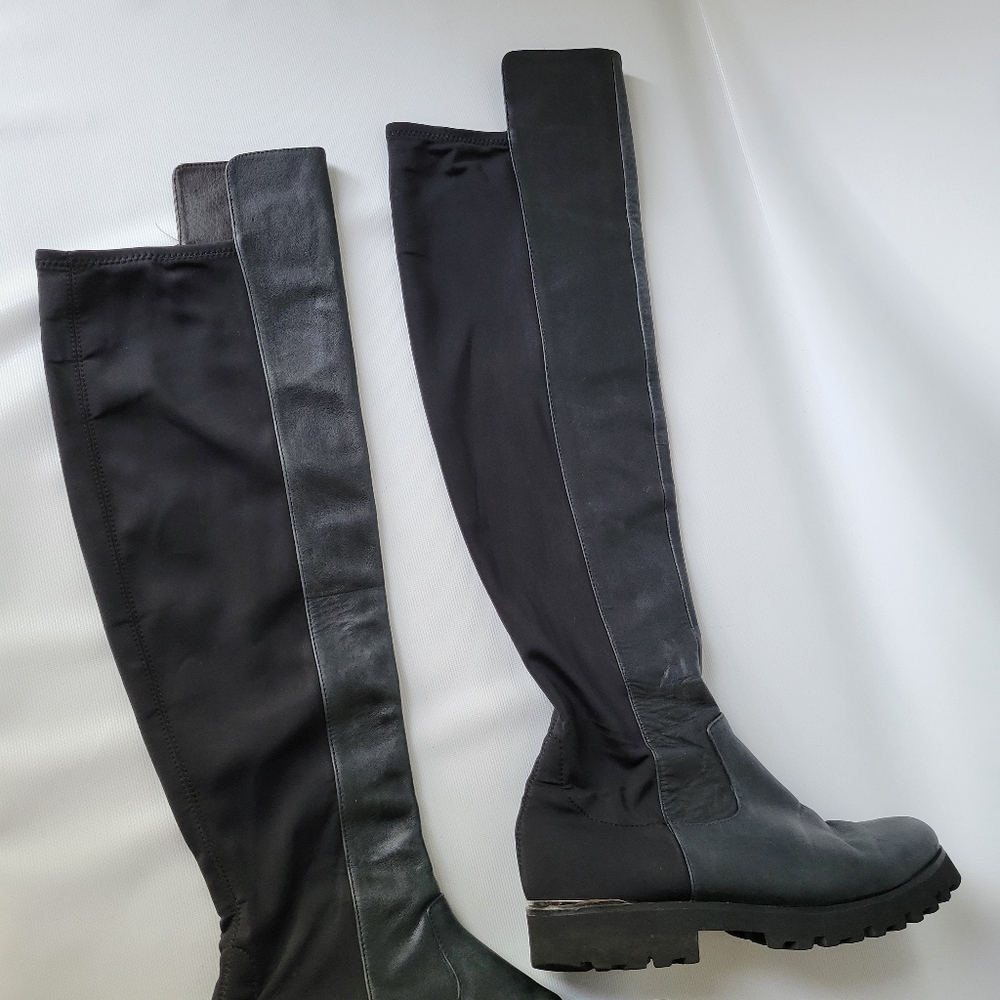 Stuart Weitzman Leather Tall Over The Knees Boots Sz 6.5 - Picture 5 of 12